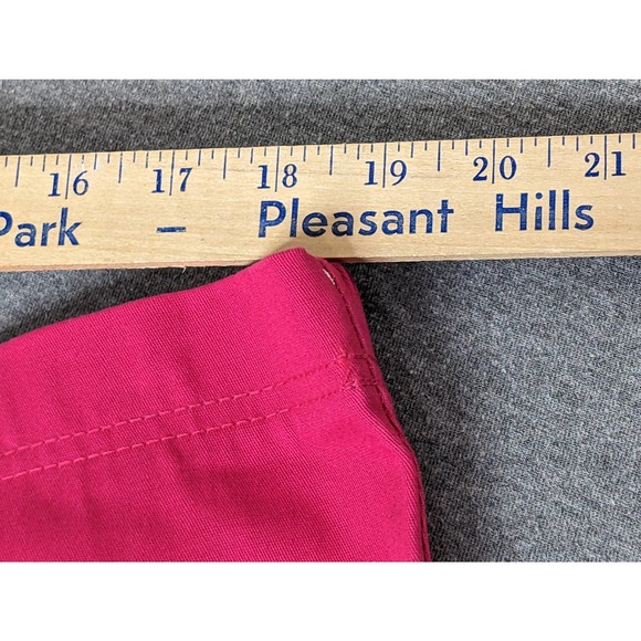 White Stag Capri Pants PLus Size 18 Embroidered Tulips Fushsia Pull ON Stretch - Picture 8 of 9